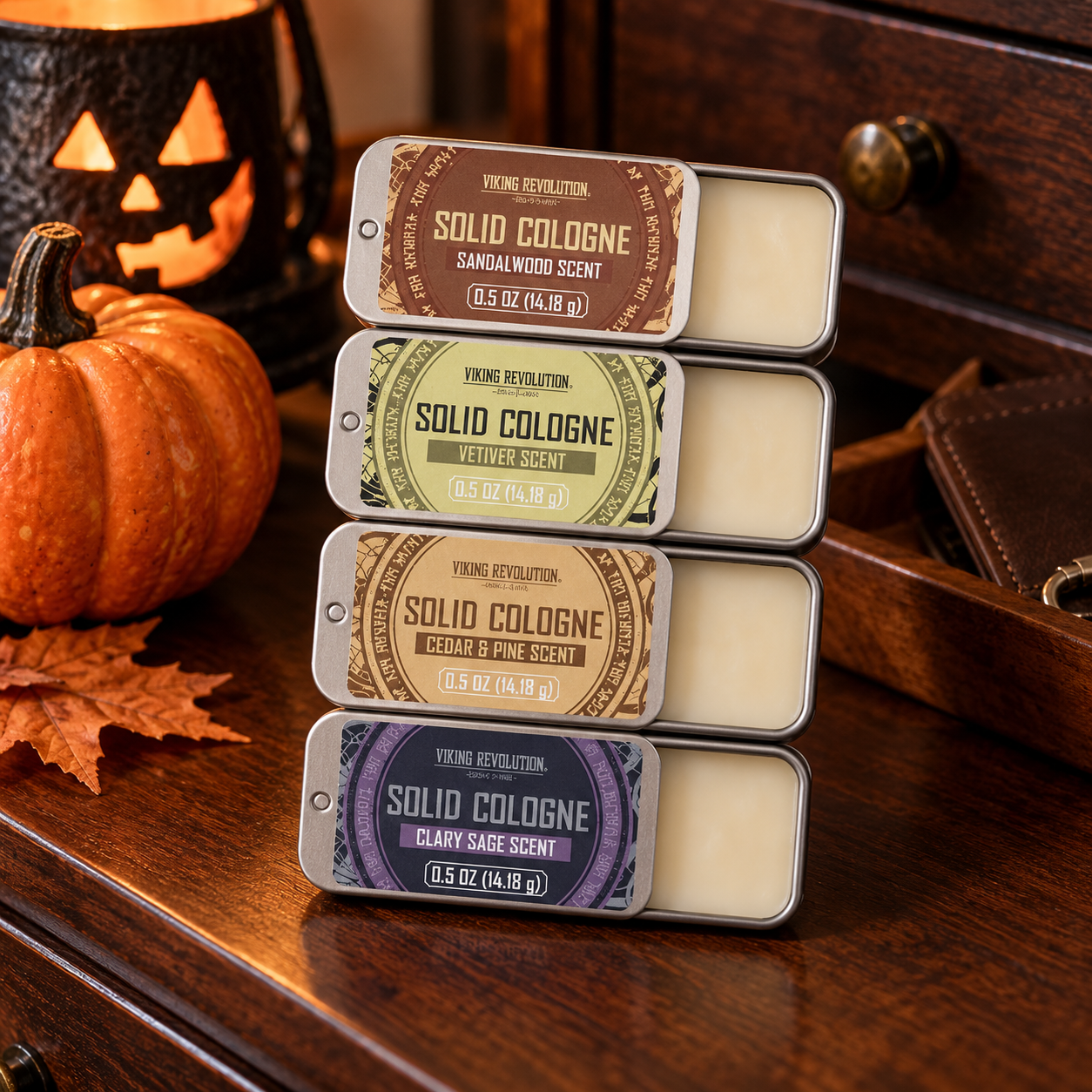 Viking Revolution solid cologne four-pack gift set