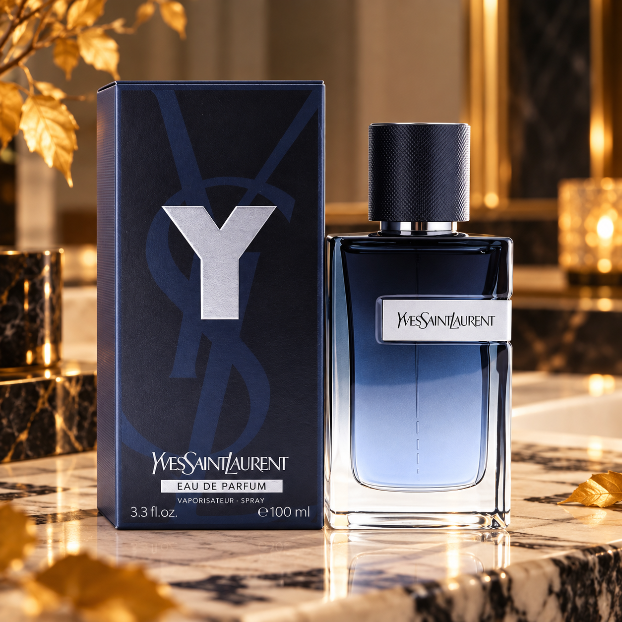 Yves Saint Laurent Y eau de parfum bottle and box