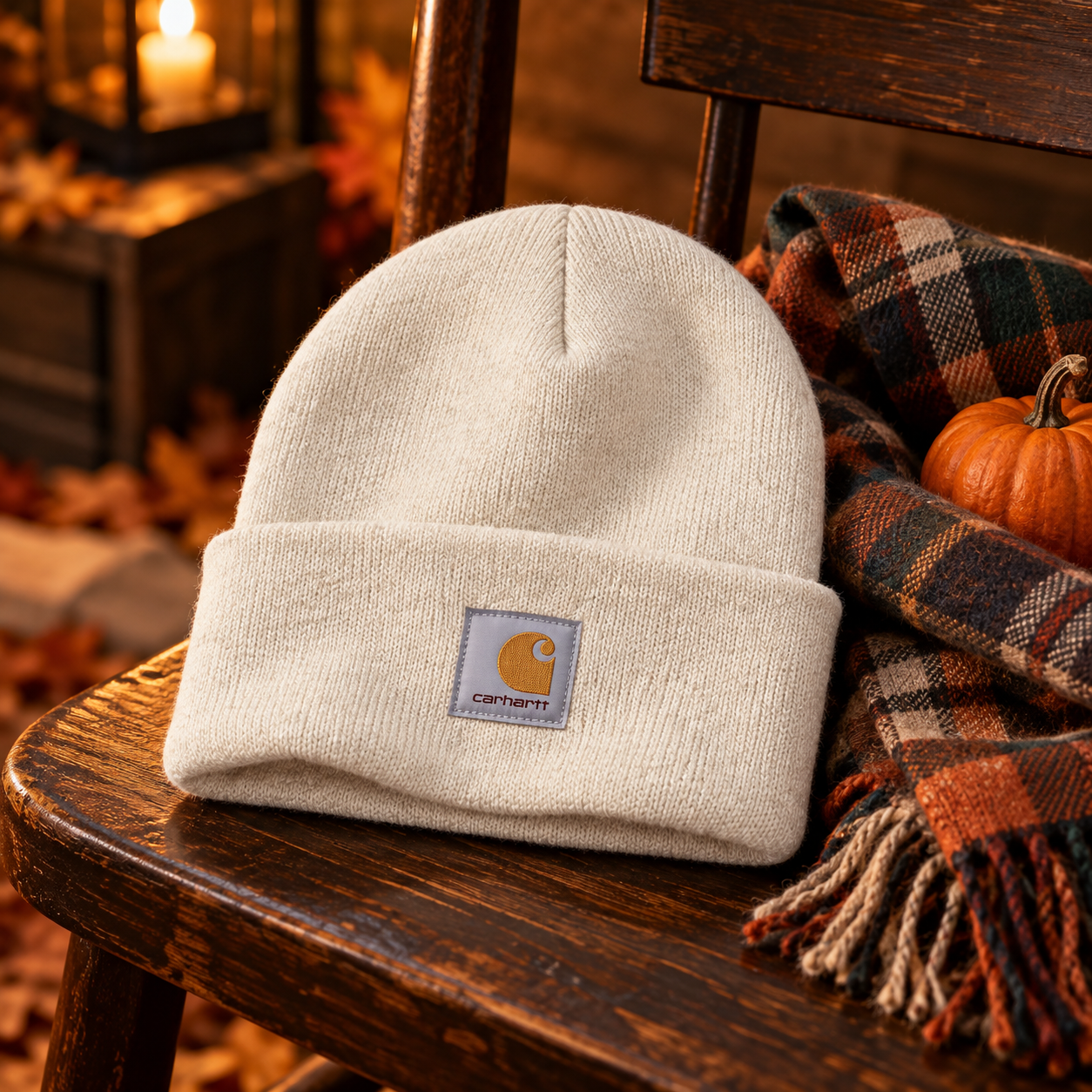 Ivory Carhartt A18 watch cap beanie
