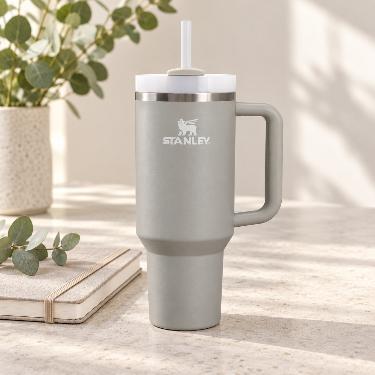 Ash gray Stanley Quencher Soft Matte tumbler