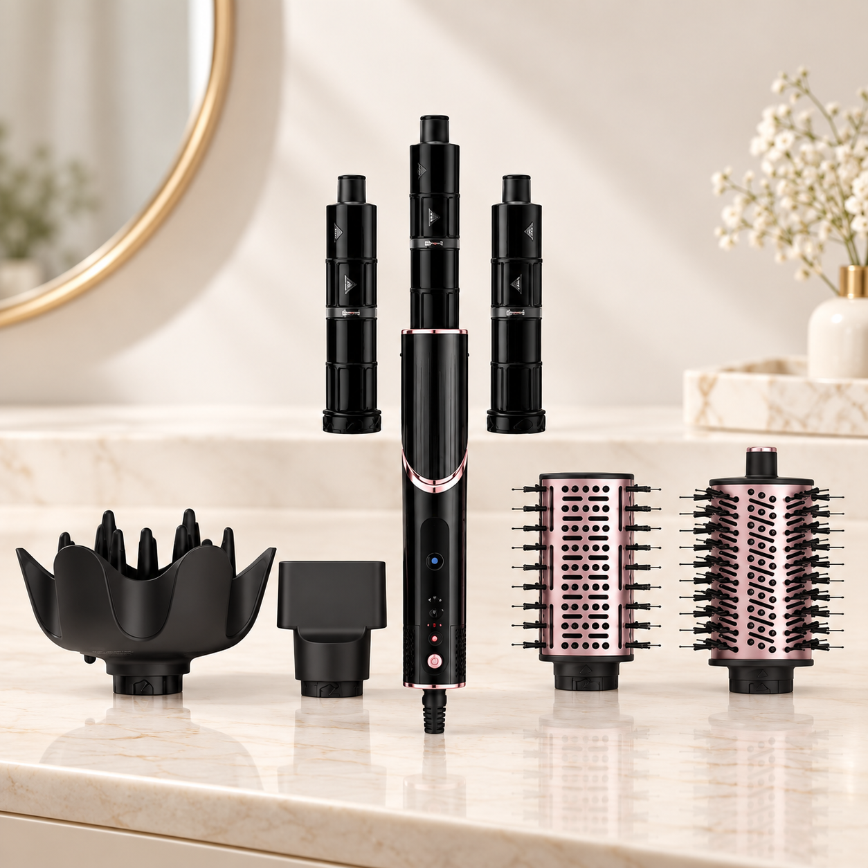 Black Shark FlexStyle hair dryer and styling attachments