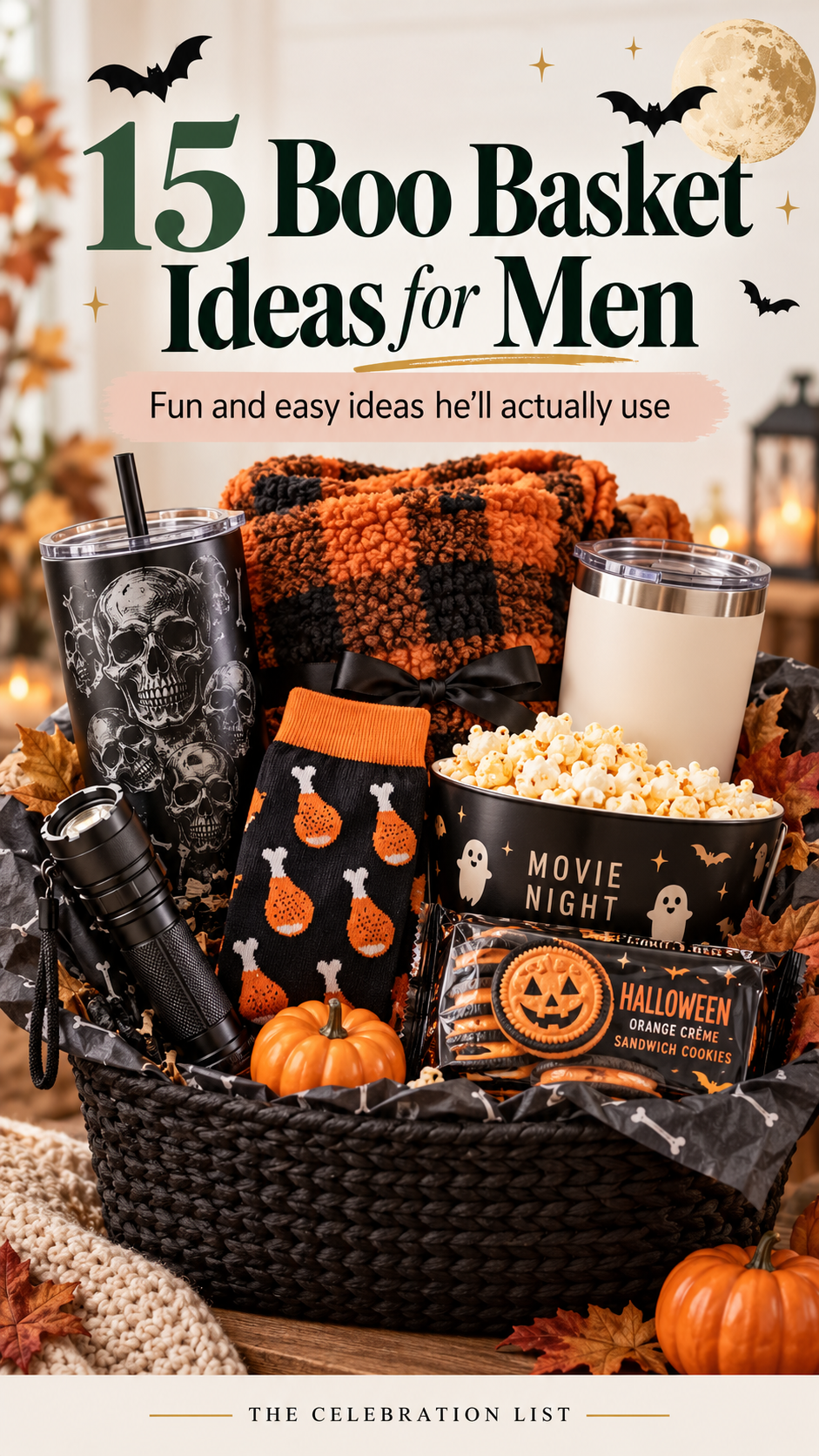 15 Boo Basket Ideas for Men – Halloween gift guide from The Celebration List