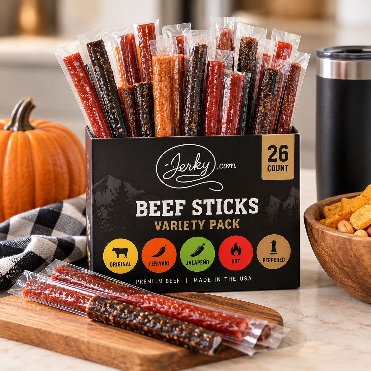 Pop N Dulge movie night popcorn set styled as a cozy Halloween boo basket gift