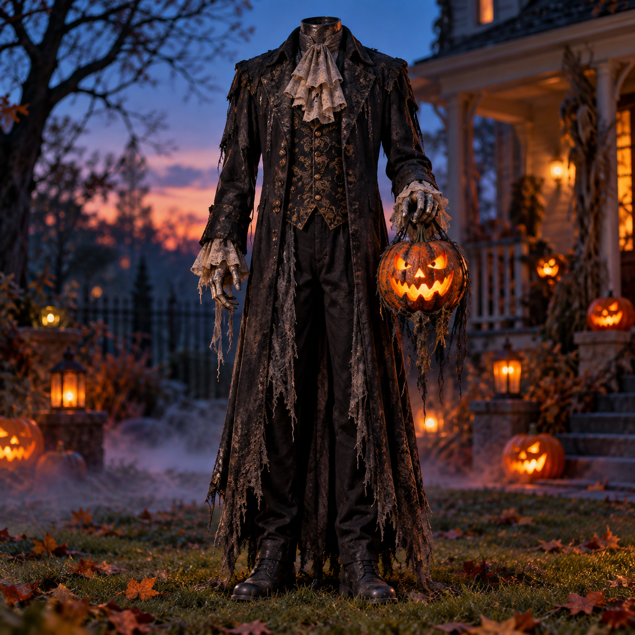 Illustration of A headless figure that tells a story