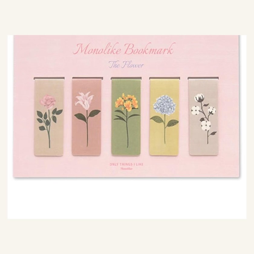 Monolike floral magnetic bookmarks