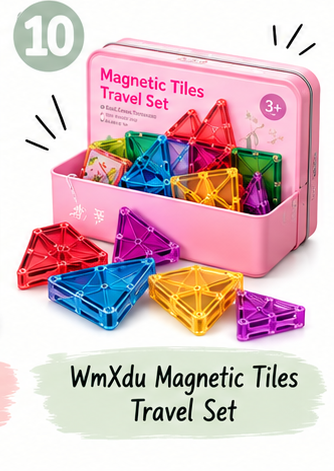 Magnetic tiles travel set for kids